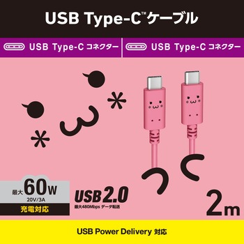 タイプC ケーブル ( Type C to C ) 2m PD 60W エレコム