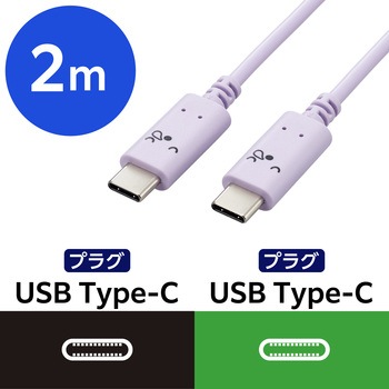 タイプC ケーブル ( Type C to C ) 2m PD 60W エレコム