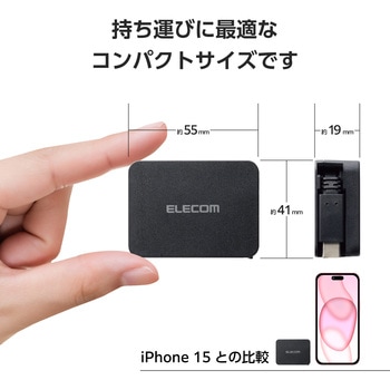 タイプC ケーブル 巻き取り ( Type C to C ) 0.7m PD 60W エレコム