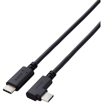 USB TypeCケーブル (USB-C to C)  L字 やわらか 充電/データ転送用 PD 60W 3A USB2.0 エレコム