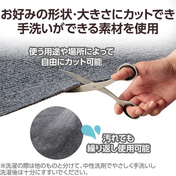 チェアマット 90cm×140cm 厚さ4mm ずれにくい ノンスリップ加工 マット デスク 椅子 移動スムーズ エレコム