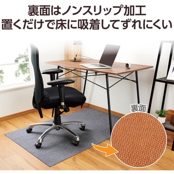 チェアマット 90cm×140cm 厚さ4mm ずれにくい ノンスリップ加工 マット デスク 椅子 移動スムーズ エレコム