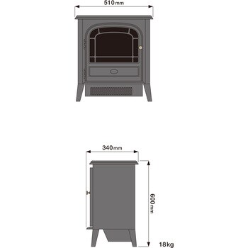 DIMPLEX/電気暖炉アークリーホワイト AKL12WJ