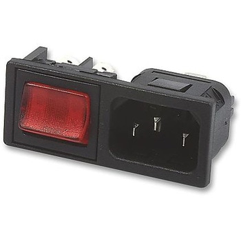 インレット IEC スイッチ レッド BULGIN