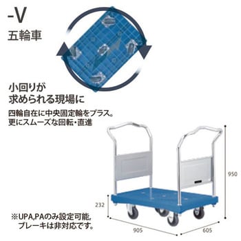 UPA-LD-V プラスチックエース5輪車仕様 花岡車輌 樹脂 標準タイプ 荷台