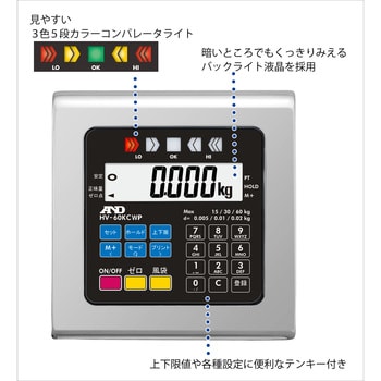 HV15KCWP-JA 防塵・防水デジタル台はかり HV-CWPシリーズ 1台 A&D