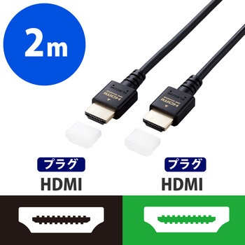 HDMIケーブル Ultra High Speed HDMI 8K60p/4K120p (タイプA・19ピン-タイプA・19ピン) スリム エレコム