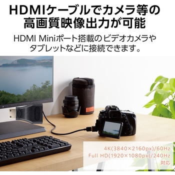 HDMI変換アダプタ hdmi to mini hdmi <Ver2.0> プレミアム 4K2K(60Hz) エレコム