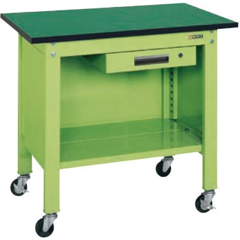 一人用作業台(CPBEタイプ/耐荷重150kg/改正RoHS10対応サカエリューム天板/H810/キャスター付) サカエ