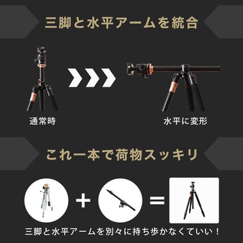 一脚にもなる「俯瞰三脚」スマートフォンホルダー付き サンコー(電子機器)