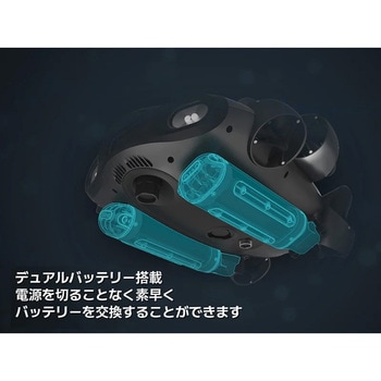 QYSEA FIFISH E-GO バッテリーセット(200mケーブル+バッテリー4個+充電器) QYSEA Technology