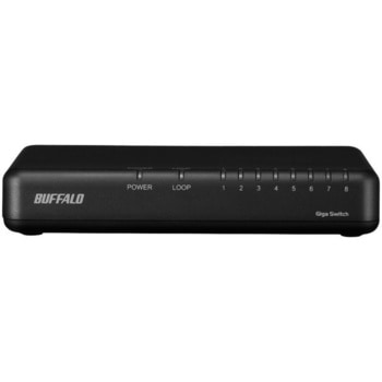 Giga 8ポート スイッチングハブ 電源外付け プラスチック筐体 マグネット付 BUFFALO(バッファロー)