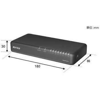 Giga 8ポート スイッチングハブ 電源内蔵 プラスチック筐体 マグネット付 BUFFALO(バッファロー)