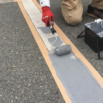 水性パーキングラインカラー塗料 道路線引き用 モノタロウ