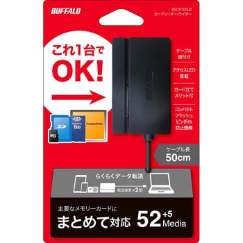 BSCR100U2BK USB2.0 マルチカードリーダー/ライター スタンダード