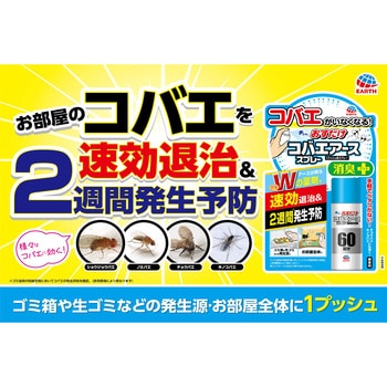 おすだけコバエアーススプレー60回分 1個 アース製薬 【通販モノタロウ】