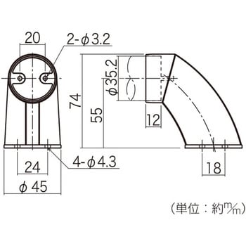 在庫一掃】 ハイロジック 手摺部材 ファイン壁付ブラケット 97098