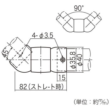 手すり用 フレキシブルブラケット ハイロジック パイプジョイント