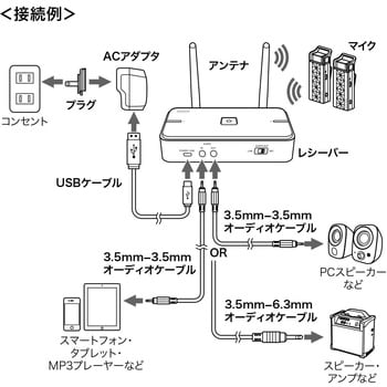 MM-MCWSET ワイヤレスマイクシステム 1個 サンワサプライ 【通販