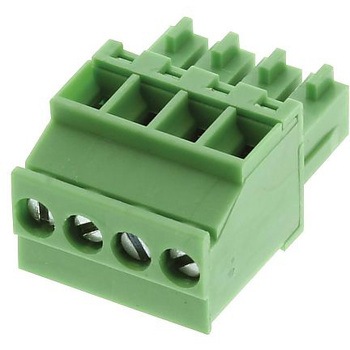 ターミナル ブロック プラグ接続可能 4 ポジション 28-16AWG AMPHENOL