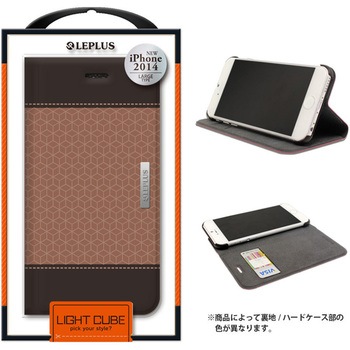 iPhone 6 Plus [LIGHT CUBE] デザインPUレザーカバー スタンド機能 LEPLUS