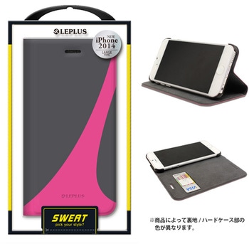 iPhone 6 Plus [SWEAT] デザインPUレザーカバー スタンド機能 LEPLUS