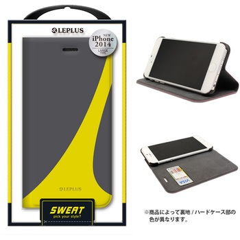 iPhone 6 Plus [SWEAT] デザインPUレザーカバー スタンド機能 LEPLUS