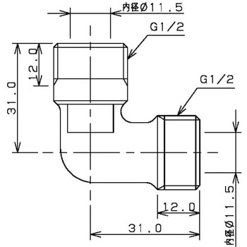 フレキ用エルボ カクダイ
