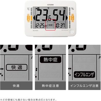 カレンダー搭載 高精度デジタル温湿度計 シチズン