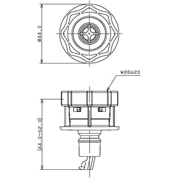 洗濯機用ニップル(ストッパーつき) カクダイ