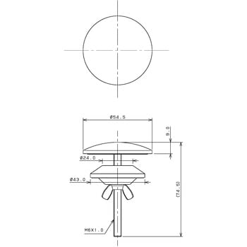 613-523 カウンター化粧フタ 1個 カクダイ 【通販サイトMonotaRO】