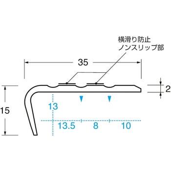 階段滑り止め ステンレス製ノンスリップ 無垢アンチスリップタイプ ケージーパルテック
