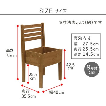 チェア型プランタースタンド幅40 住まいスタイル