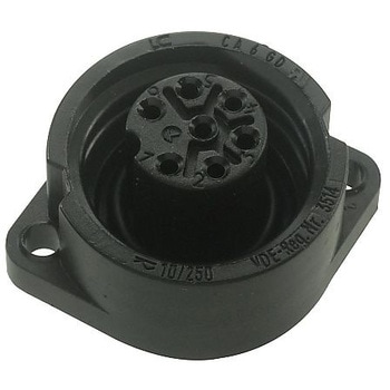 円形 コネクタ RCPT 6WAY パネル Hirschmann Test & Measurement