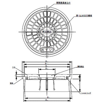 塩ビ製圧力開放蓋 ライト 東栄管機