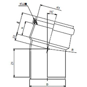 15°SR 下水継手 ゴム輪受口15度曲管 1個 東栄管機 【通販サイトMonotaRO】