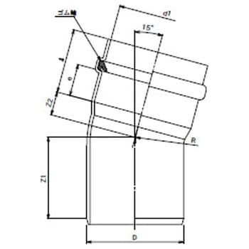 15°SR 下水継手 ゴム輪受口15度曲管 1個 東栄管機 【通販モノタロウ】
