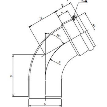 下水継手 ゴム輪受口60度曲管 東栄管機 VU継手(排水用) 【通販モノタロウ】