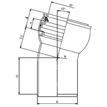 下水継手 ゴム輪受口15度自在曲管 東栄管機 VU継手(排水用) 【通販