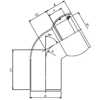 60°SRF 下水継手 ゴム輪受口60度自在曲管 1個 東栄管機 【通販サイト