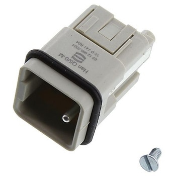 角型 HAN インサート プラグ 5+PE クリンプ ハーティング