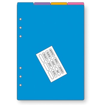 WAR5501 キーワード リフィル A5 カラーインデックス 1冊(4枚