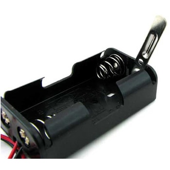 単3×2本用スイッチ付電池ケース QIコネクタ・リード線付 共立電子産業