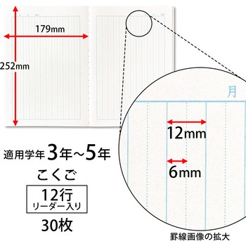 スクールキッズ 国語12行リーダー入り 日本ノート