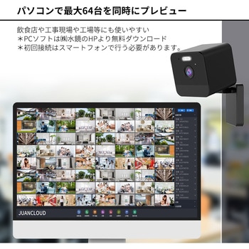 WI-FIホームセキュリティカメラ 配線不要 センサーライト付き マイクによる双方向会話可能 水鏡