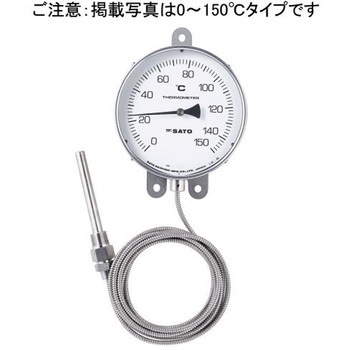 壁掛型隔測式温度計(ポリカーボネート) 佐藤計量器製作所