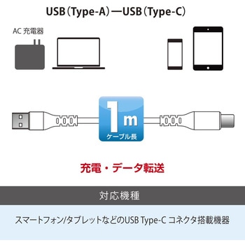 Type-Cケーブル USB-A to USB-C オーム電機