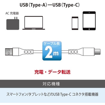 Type-Cケーブル USB-A to USB-C オーム電機