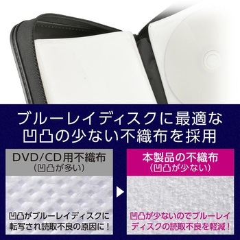 Blu-ray&CD&DVD対応ブックタイプケース セミハードタイプ 48枚収納 オーム電機