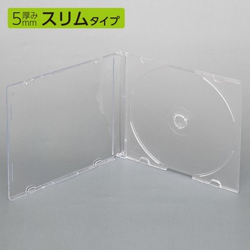 Blu-ray&CD&DVDケース 厚み5mmスリムタイプ 1枚収納 オーム電機